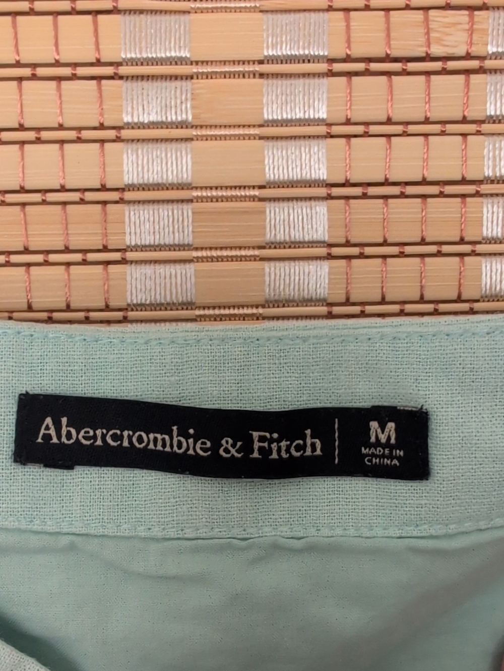 Abercrombie & Fitch Light Mint Linen Blend Mini Skirt - Picture 3 of 8